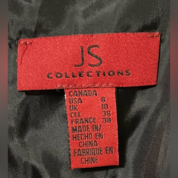 🎁 NWT! JS Collections Black Formal Crop Top - Picture 3 of 8